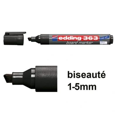 Image de edding Whiteboard marker 363, pointe biseautée, noir