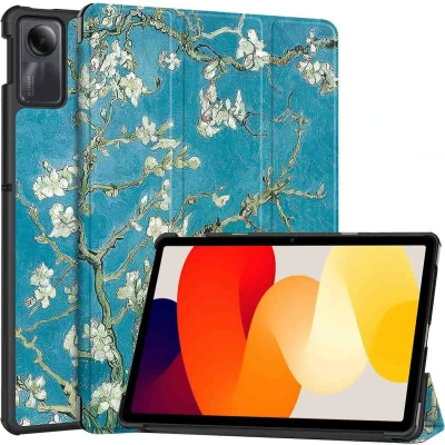 Afbeelding van iMoshion Tablet Hoes Geschikt voor Xiaomi Redmi Pad SE Design Trifold Bookcase Meerkleurig /Green Plant