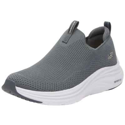 Afbeelding van Skechers Echt klassiek stoomschuim voor dames, Antraciet gebreide rand