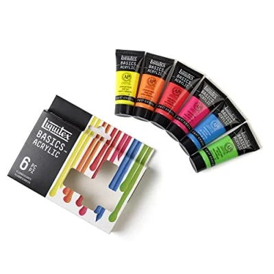 Afbeelding van Liquitex Basics Acrylic Colour Set 6x22ML Fluorescent