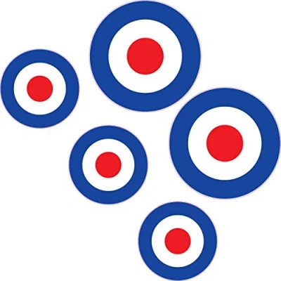 Afbeelding van x 5 Vespa Scooter Lambretta Mod Raf The Who Patch Stickers Vinyl voor Fiets