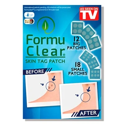 Afbeelding van BEST DIRECT FormuClear Original Skin Tag Zoals te zien op de tv, doos met 30 pleisters voor het verwijderen van wratten, huidvlekken, natuurlijke en pijnloze oplossing, medisch verband rijk aan