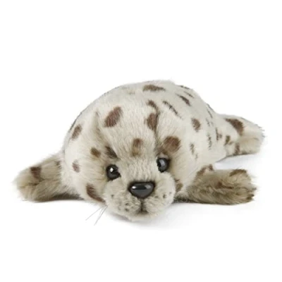 Afbeelding van Living Nature Kleine gewone zeehond, zachte en realistische pluche ecologisch dier Naturli, 19,5 cm, grijs of wit