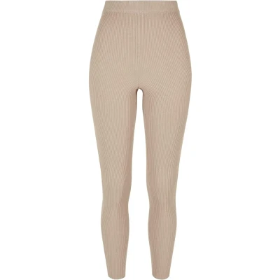 Afbeelding van Urban Classics RIB KNIT Legging, Dames, Maat: 4XL, Lighttaupe