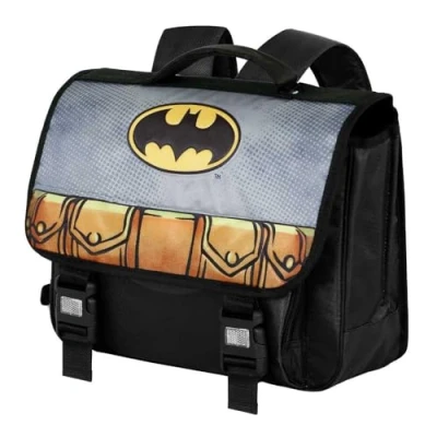 Afbeelding van Karactermania DC Comics Batman Batdress Schooltas 2.0 Boekentas Rugzak Backpack met trolley bevestigingZwart