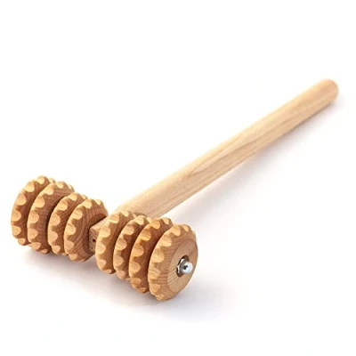 Afbeelding van Tuuli T vormige massager met gegroefde rollers