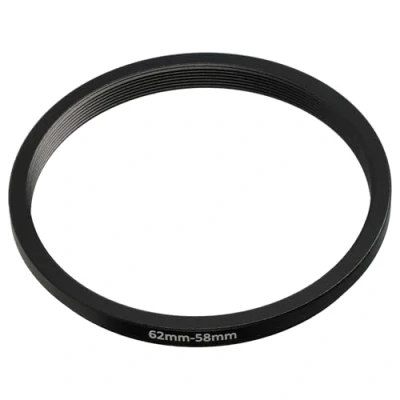 Afbeelding van vhbw Step Down Filter Adapterring 62 mm naar 58 voor cameralens Reducer, metaal, zwart