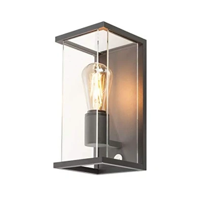 Afbeelding van SLV QUADRULO SENSOR 1002402 Wandlamp Energielabel: E (A G) E27 Antraciet