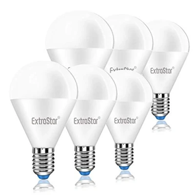 Afbeelding van EXTRASTAR Ledlamp, E14,8 W, komt overeen met 64 6500 K, koud wit licht, 6 stuks