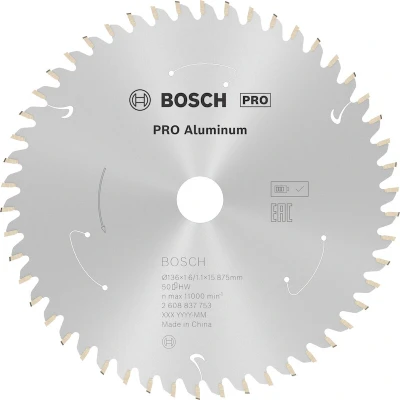 Afbeelding van Bosch Accessories 2608837753 Cirkelzaagblad 136 x 15.875 mm Aantal tanden: 50 1 stuk(s)