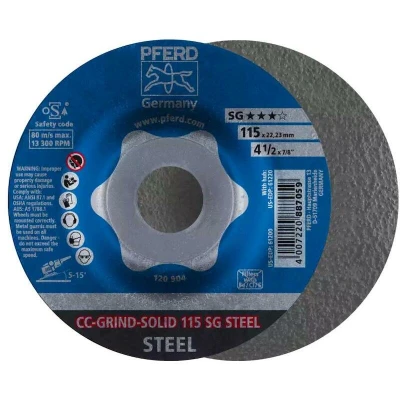 Afbeelding van Slijpschijf 115 Mm Pferd Cc Grind Solid Sg Steel 64185115 10 Stuks