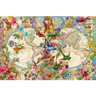 Image de Puzzle Ravensburger Carte de la flore et faune 3000 pièces