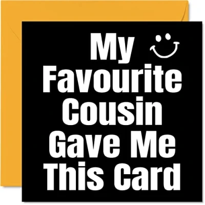 Afbeelding van Grappige verjaardagskaarten voor neef My Favourite Cousin Verjaardagskaart van ouders, grappig verjaardagscadeau neef, 145 mm x