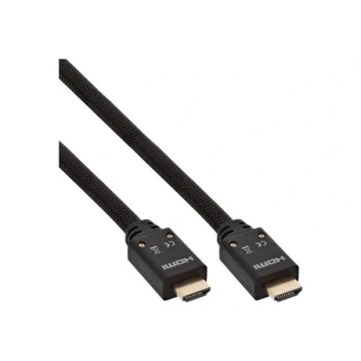 Image de InLine High Speed Câble HDMI avec Ethernet mâle pour 10 m triple paire torsadée blindée noir moulé, support 4K, actif
