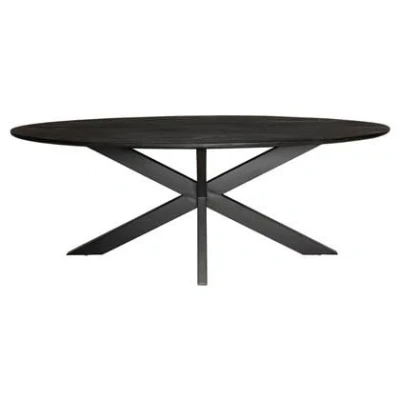 Afbeelding van Eetkamertafel Mangohout Eettafel Daan ovaal 210 cm