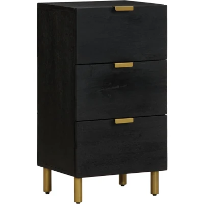 Afbeelding van vidaXL Dressoir 40x33x75 cm bewerkt hout zwart