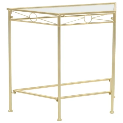 Afbeelding van Bijzettafel in vintage stijl 87x34x73 cm metaal goud