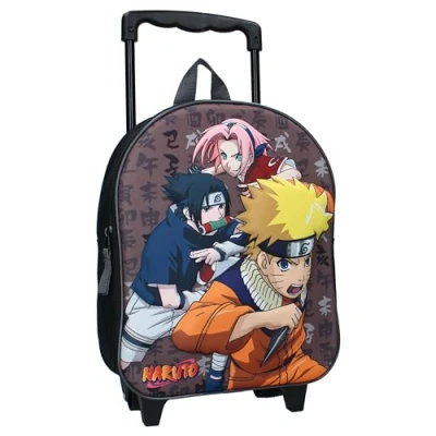 Afbeelding van Naruto Ninja In Training 3D Rugzaktrolley Zwart Kinderen Jongens
