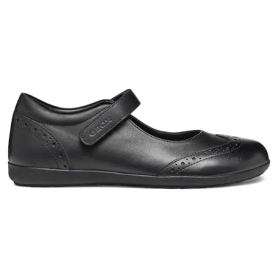 Image de Geox J Iberide Girl H, Ballerines plates pour filles, Noir, 34 EU