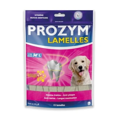 Afbeelding van 2x Prozym Canin Lamellen voor grote honden (&gt; 25 kg), 2 x 15 hondensnacks
