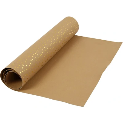 Afbeelding van Faux leather papier met print, b: 50 cm, 350 g/m2, 1 m, lichtbruin