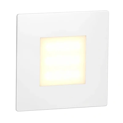 Afbeelding van ledscom.de FEX LED trapverlichting voor binnen en buiten, vierkant, 85 x mm, warm wit, oriëntatielicht, inbouwspot in de muur, verlichting