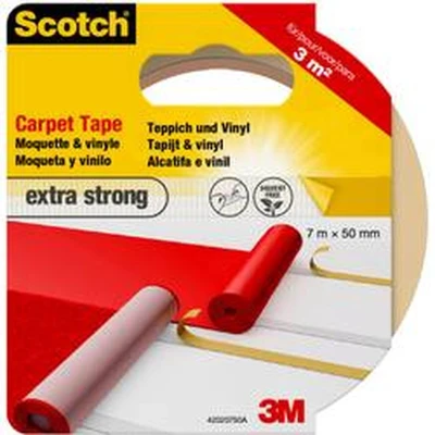 Afbeelding van 3M 42022050 Dubbelzijdig tape voor vloerbedekking Scotch Wit (l x b) 20 m 50 mm 1 stuk(s)