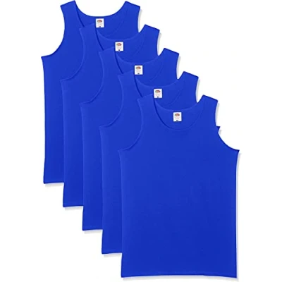 Afbeelding van FRUIT OF THE LOOM 5 pack Athletic Mens heren Ondershirt (5 Pack), Koninklijk, S