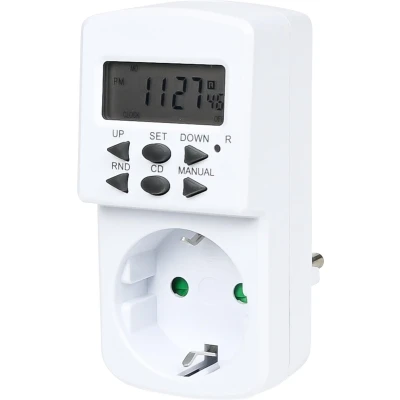 Afbeelding van Benson Digitale Tijdklok voor Binnen 230 Volt Wit