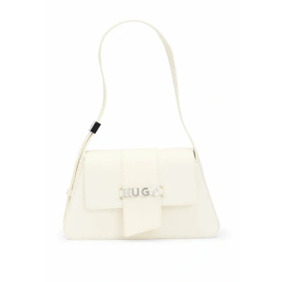 Afbeelding van HUGO Schoudertas Mel 2.0 Shoulder Flap Bag Cream White Crème