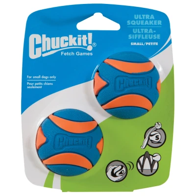 Afbeelding van Chuckit Ultra Squeaker Ball 2 pack Small