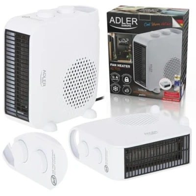 Afbeelding van Adler ventilatorkachel, dubbele functie, koude straal, 2000W, wit, AD 7725