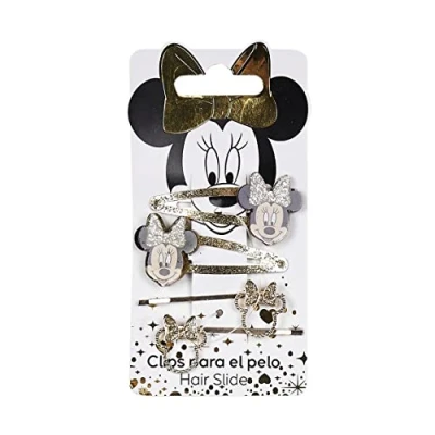 Afbeelding van Hair Clips Minnie Mouse Lasso 4 Stuks Gouden