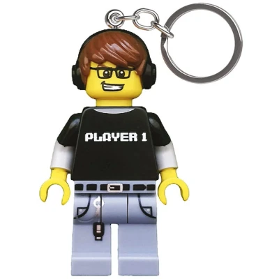 Afbeelding van Dungeons &amp; Dragons, Sleutelhanger, LEGO Minifigures Schlüsselanhänger mit Leuchtfunktion Video Game Guy 8 cm