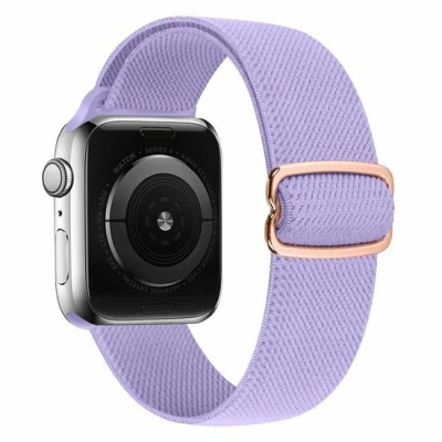 Afbeelding van Apple Watch Solo Loop Nylon bandje Paars Geschikt voor 38mm / 40mm 41mm