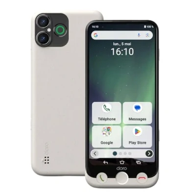 Image de DORO Aurora A30 4G smartphone double SIM RAM 6 Go / Mémoire interne 128 microSD slot Écran LCD 6.1&quot; 1560 x 720 pixels (60 Hz) rear camera 50 MP front 5