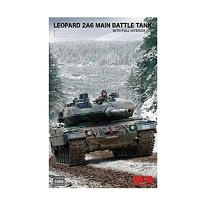 Afbeelding van 1:35 Rye Field Model 5066 Leopard 2A6 Main Battle Tank w/Full Interior Plastic Modelbouwpakket