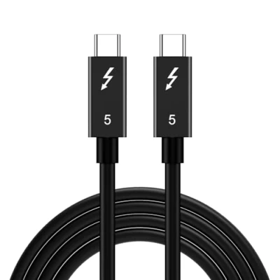 Afbeelding van Mcbazel Thunderbolt 5 kabel met 80 Gbps gegevensoverdracht, 120 240 W bandbreedte en opladen, ondersteunt 6K/8K, compatibel 3 4, USB 4 C, 1 m
