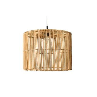 Afbeelding van Rotan / Rieten Hanglamp, Handgemaakt, Rond, Naturel, 40 cm