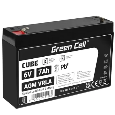 Afbeelding van Green Cell Loodaccu 6 V 7 Ah Loodgel (b x h d) 151 100 35 mm Kabelschoen 4.8 Cyclusbestendig, Onderhoudsvrij