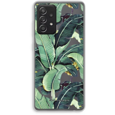 Afbeelding van hoesje geschikt voor Samsung Galaxy A52 Bananenbladeren Soft Cover Telefoonhoesje Bescherming aan alle Kanten en Schermrand