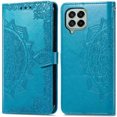 Afbeelding van iMoshion Hoesje Met Pasjeshouder Geschikt voor Samsung Galaxy M53 Mandala Bookcase Turquoise