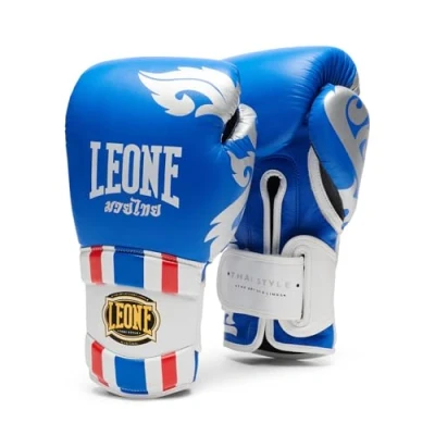 Afbeelding van Leone1947 Thai Style Kunstlederen Bokshandschoenen Blauw 12 oz