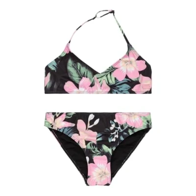 Afbeelding van Roxy Shadow Floral Brasic Bikini voor kinderen, Maat: 128, Black