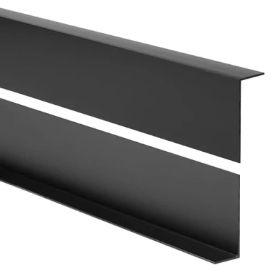 Afbeelding van Quest Pvc randbeschermingshoek, zonder plakband, hoeklijst en hoekbescherming, 35 x 18 mm, 200 cm, zwart