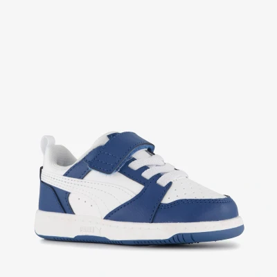 Afbeelding van Puma Rebound V6 LO jongens sneakers wit blauw Maat 21