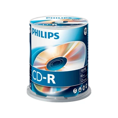 Afbeelding van CD R Philips 80Min 700MB 52x SP (100)