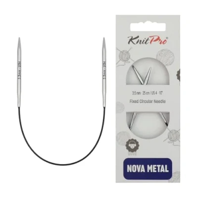 Afbeelding van KnitPro Nova Metal rondbreinaalden 25cm 3.50mm.