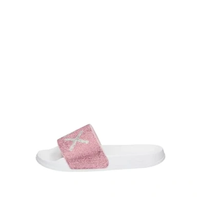 Afbeelding van Sun68 LOGO Strass Muiltjes, Dames, Maat: 38, Bianco rosa Natuurrubber