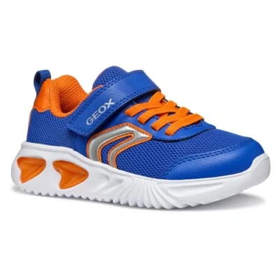 Afbeelding van Geox Light UP Assister BOY Sneakers laag voor kinderen, Maat: 37, Royal/orange Imitatieleer/ textiel